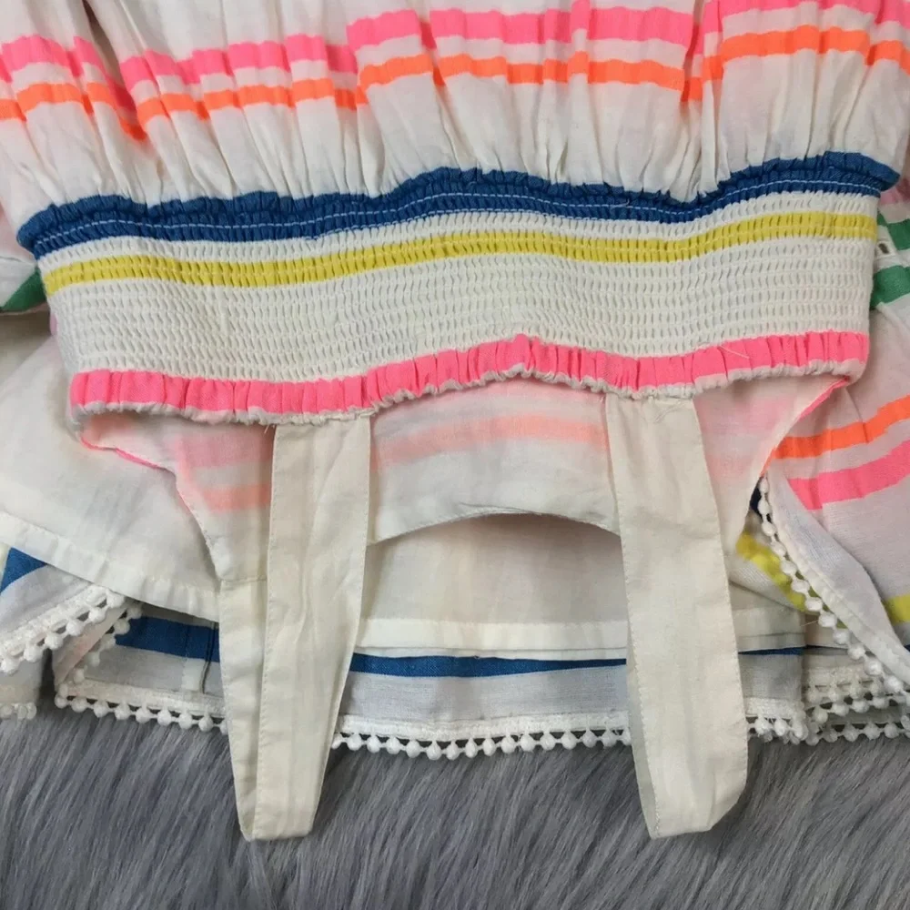 Mini Boden Toddler 3-4 Rainbow Stripe Sun Dress